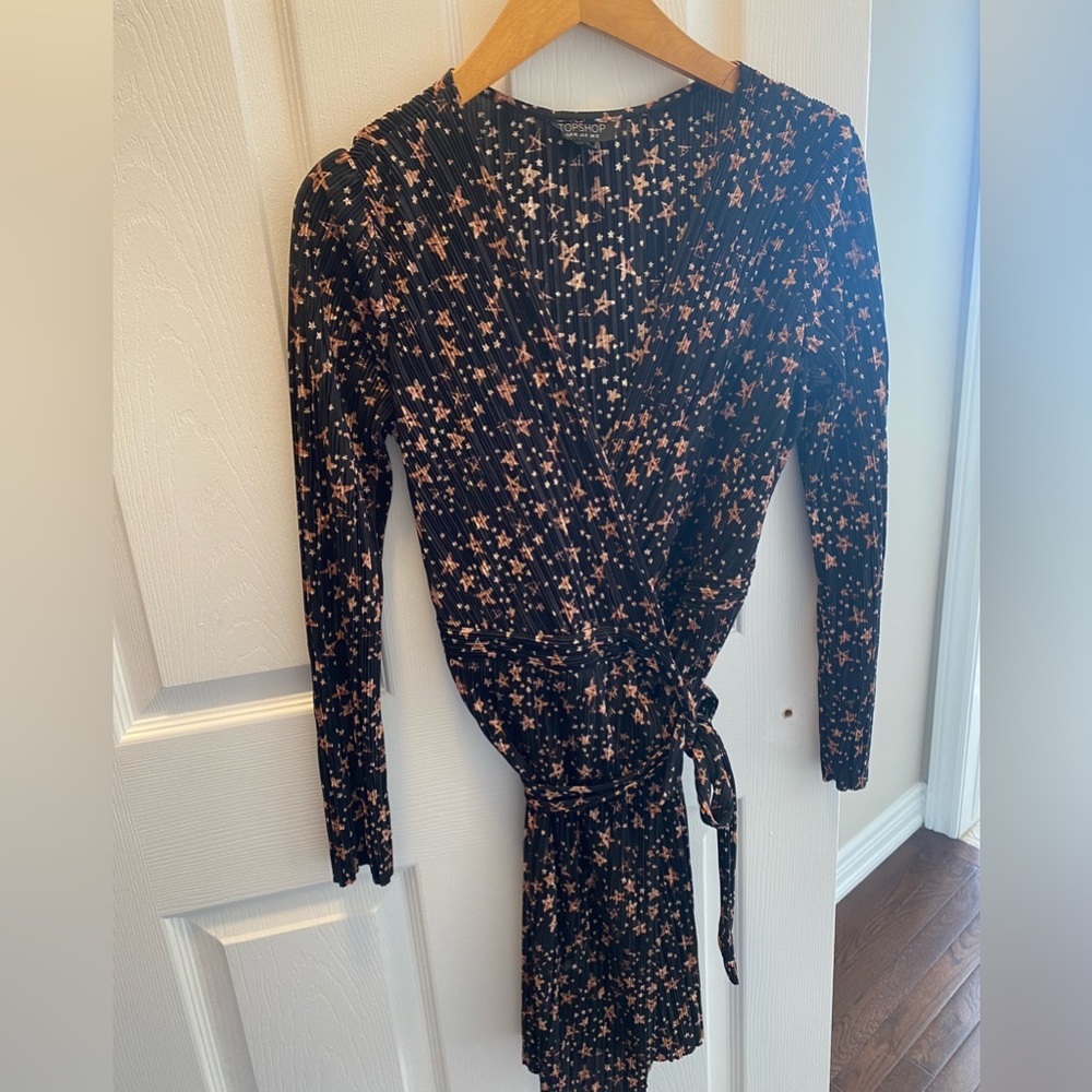 Beautiful stary wrap dress